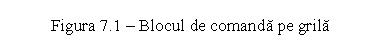 Text Box: Figura 7.1 - Blocul de comanda pe grila