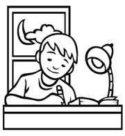 Homework Coloring Page