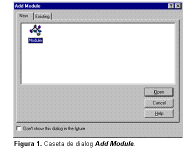 Text Box: 
Figura 2. Caseta de dialog Add Module.
