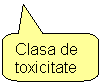 Rounded Rectangular Callout: Clasa de toxicitateTIPUL