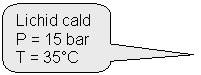 Rounded Rectangular Callout: Lichid cald
P = 15 bar
T = 35C
