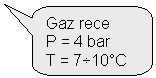 Rounded Rectangular Callout: Gaz rece
P = 4 bar
T = 710C
