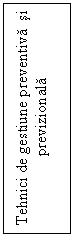 Text Box: Tehnici de gestiune preventiva  si previzionala

