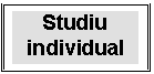 Text Box: Studiu
individual
