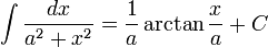 int } = arctan  + C