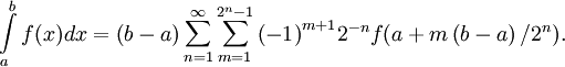 intlimits_a^b right)} sumlimits_^infty ^ right)^ } } 2^ f(a + mleft( right)/2^n ).