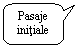 Rounded Rectangular Callout: Pasaje initiale