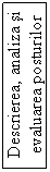 Text Box: Descrierea, analiza si evaluarea posturilor