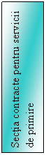 Text Box: Sectia contracte pentru servicii de primire